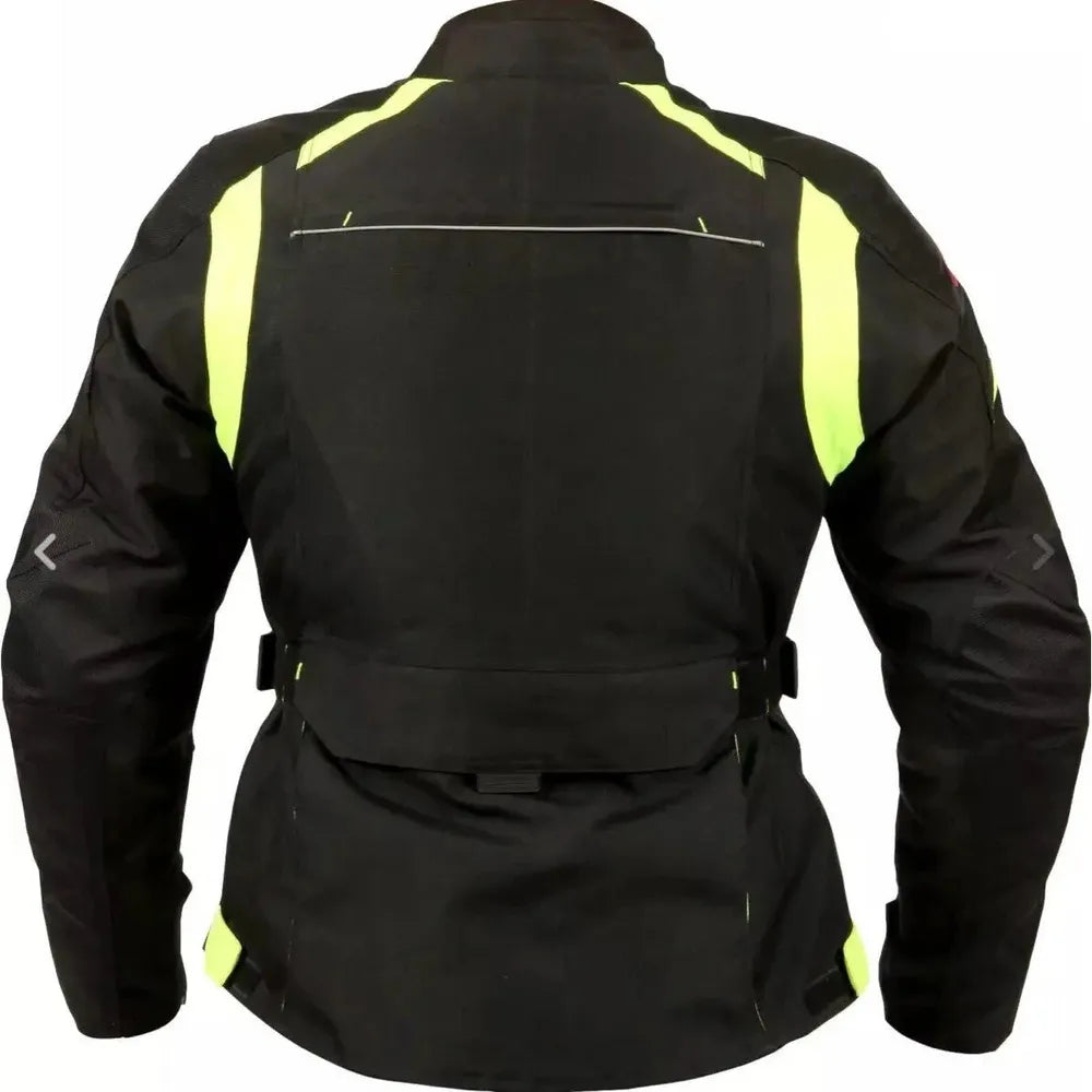 Weise Pioneer Textile Jacket Black / Neon - FREE UK Shipping, FREE 365 Day Returns | Moto Central