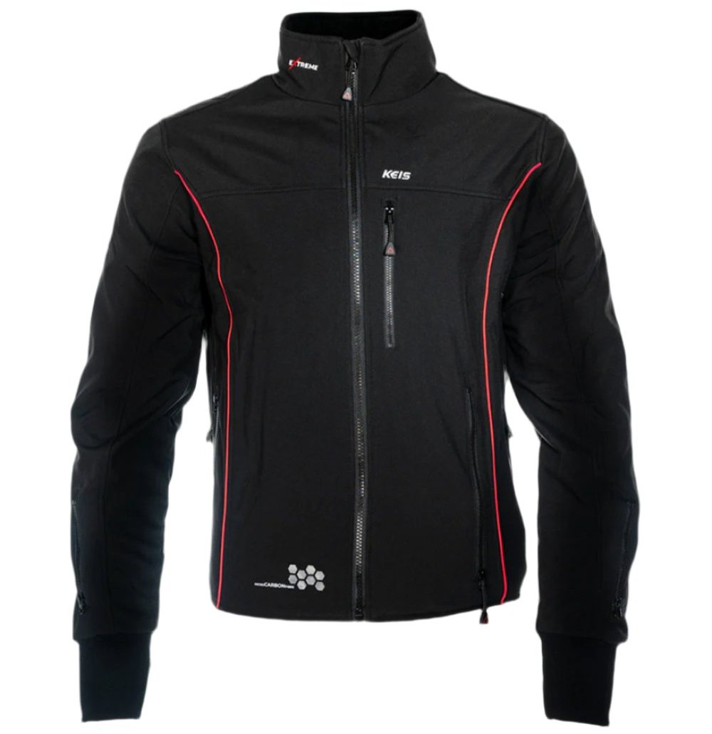 Keis J505RP Premium Extreme Heated Jacket Black / Red