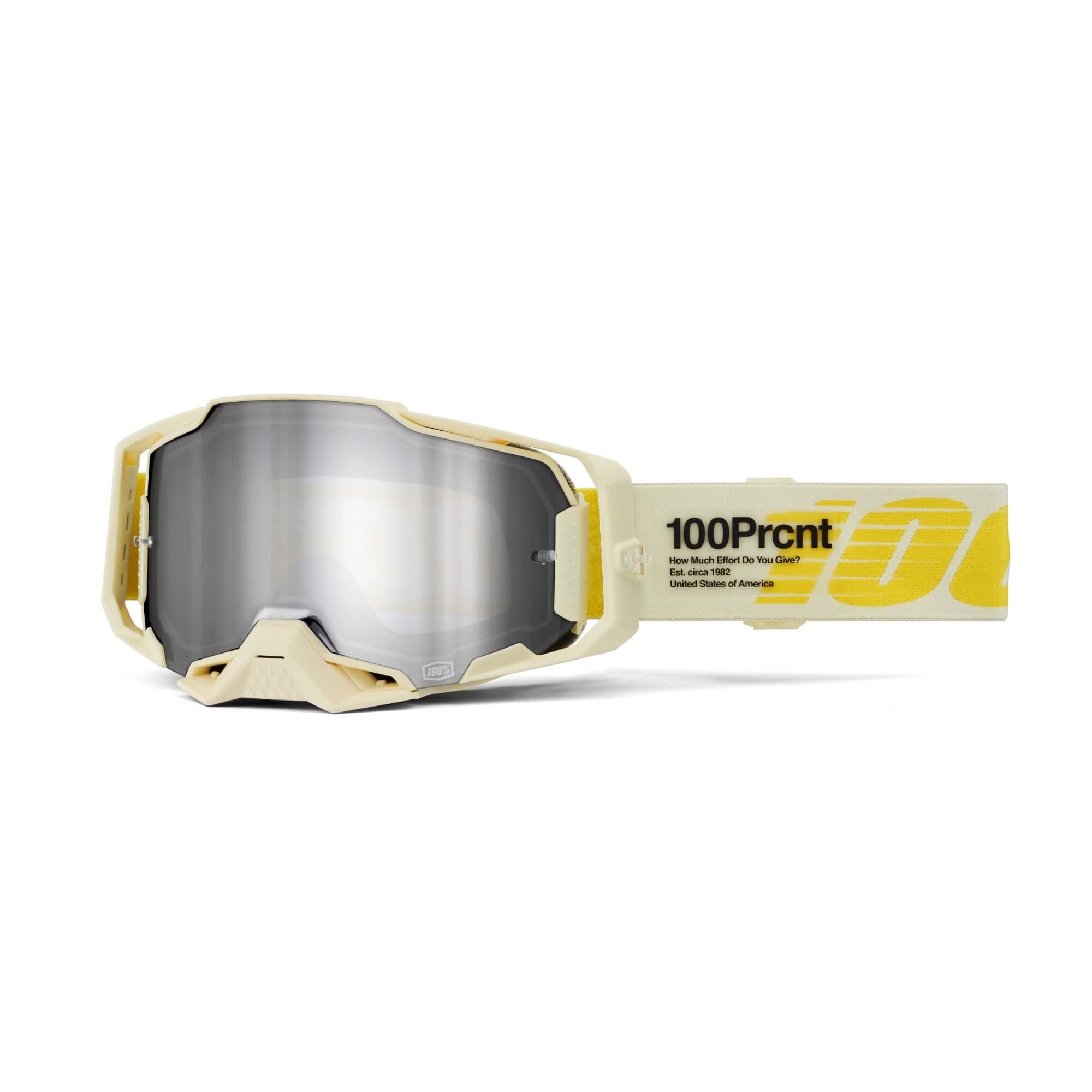 100% Armega Goggles Barley / Mirror Silver Lens - FREE UK Shipping, FREE 365 Day Returns | Moto Central