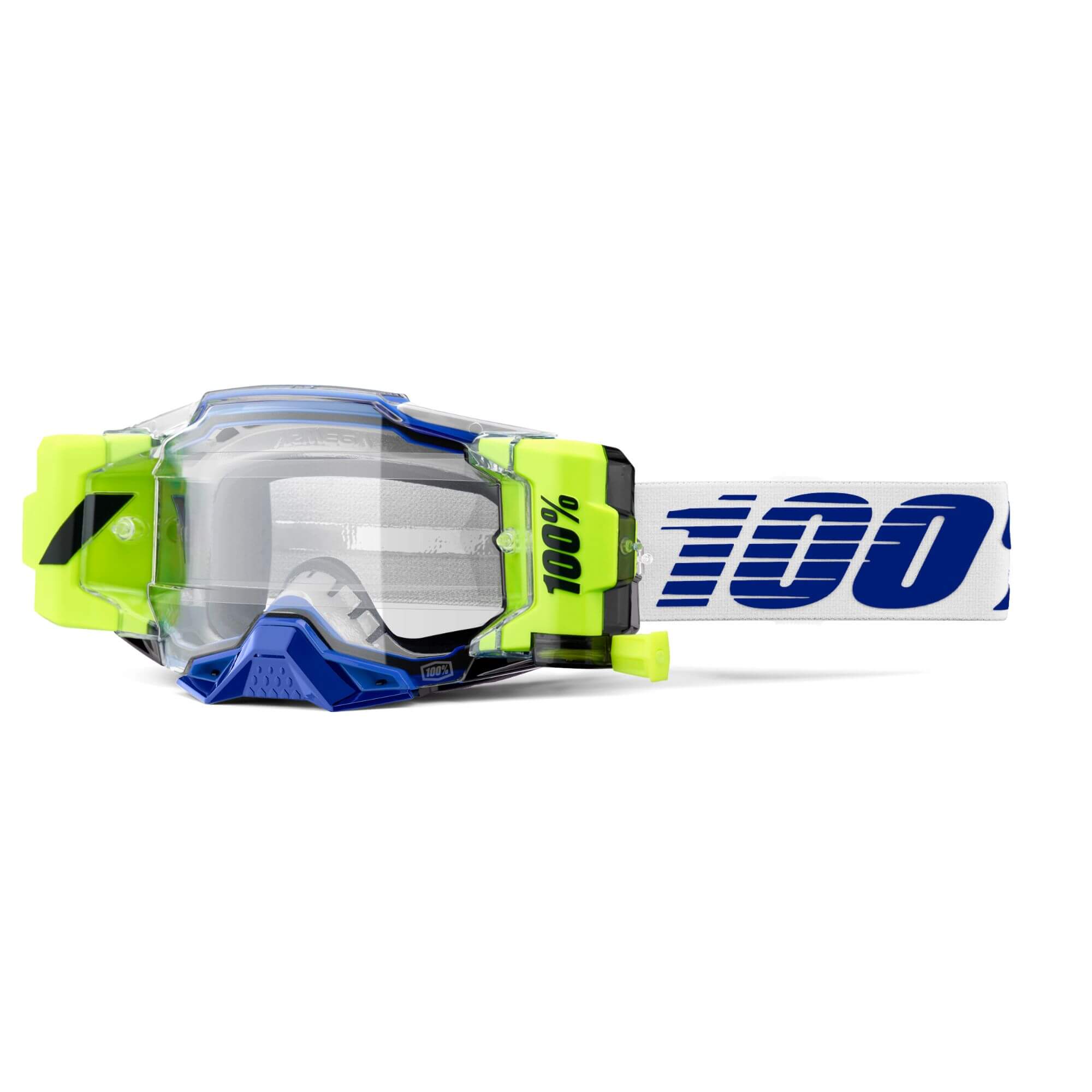 100% Armega Forecast Goggles Blue / Clear Lens - FREE UK Shipping, FREE 365 Day Returns | Moto Central