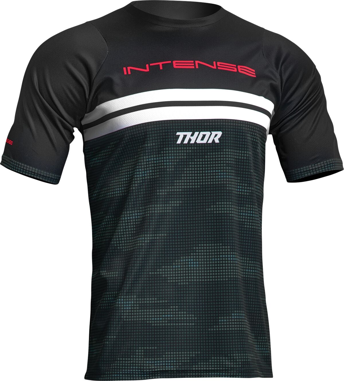 Thor Intense Assist Decoy Short Sleeves Jersey Black / Camo Green