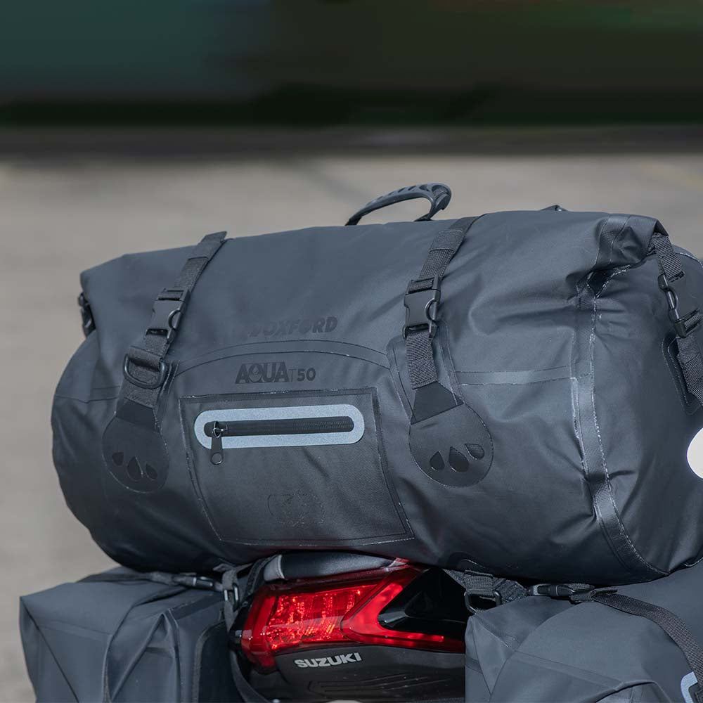 Oxford Aqua T50 Roll Bag Black - 50 Litres  - FREE UK Shipping, FREE 365 Day Returns | Moto Central