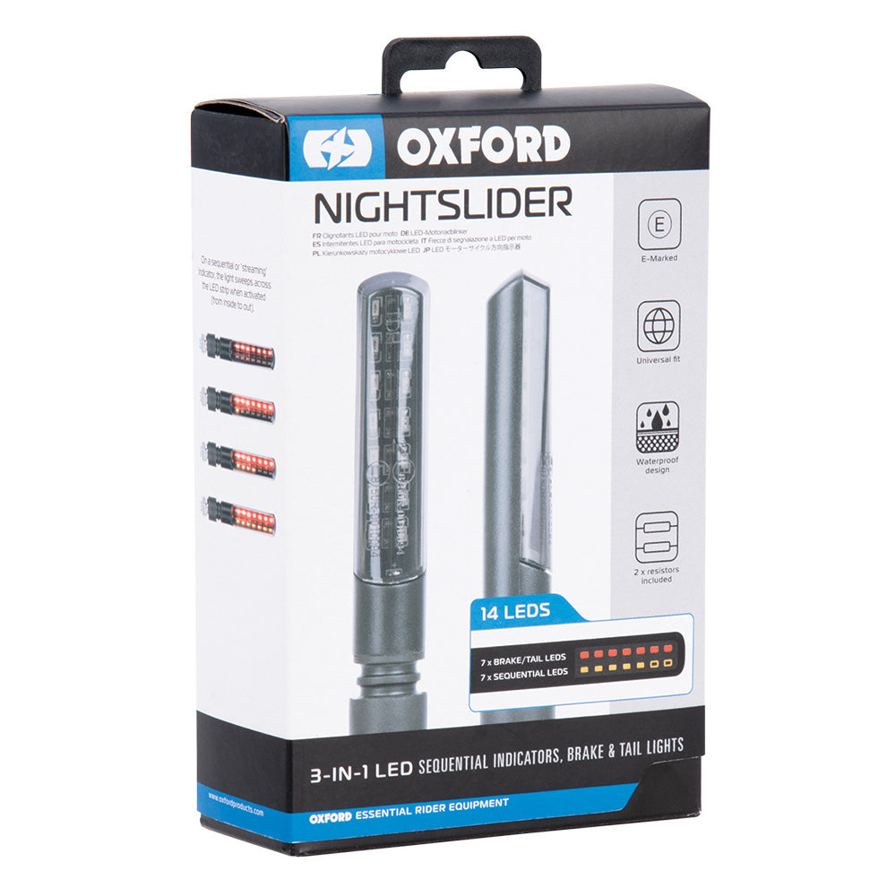 Oxford Nightslider 3 In 1 REAR Sequential Indicators Black