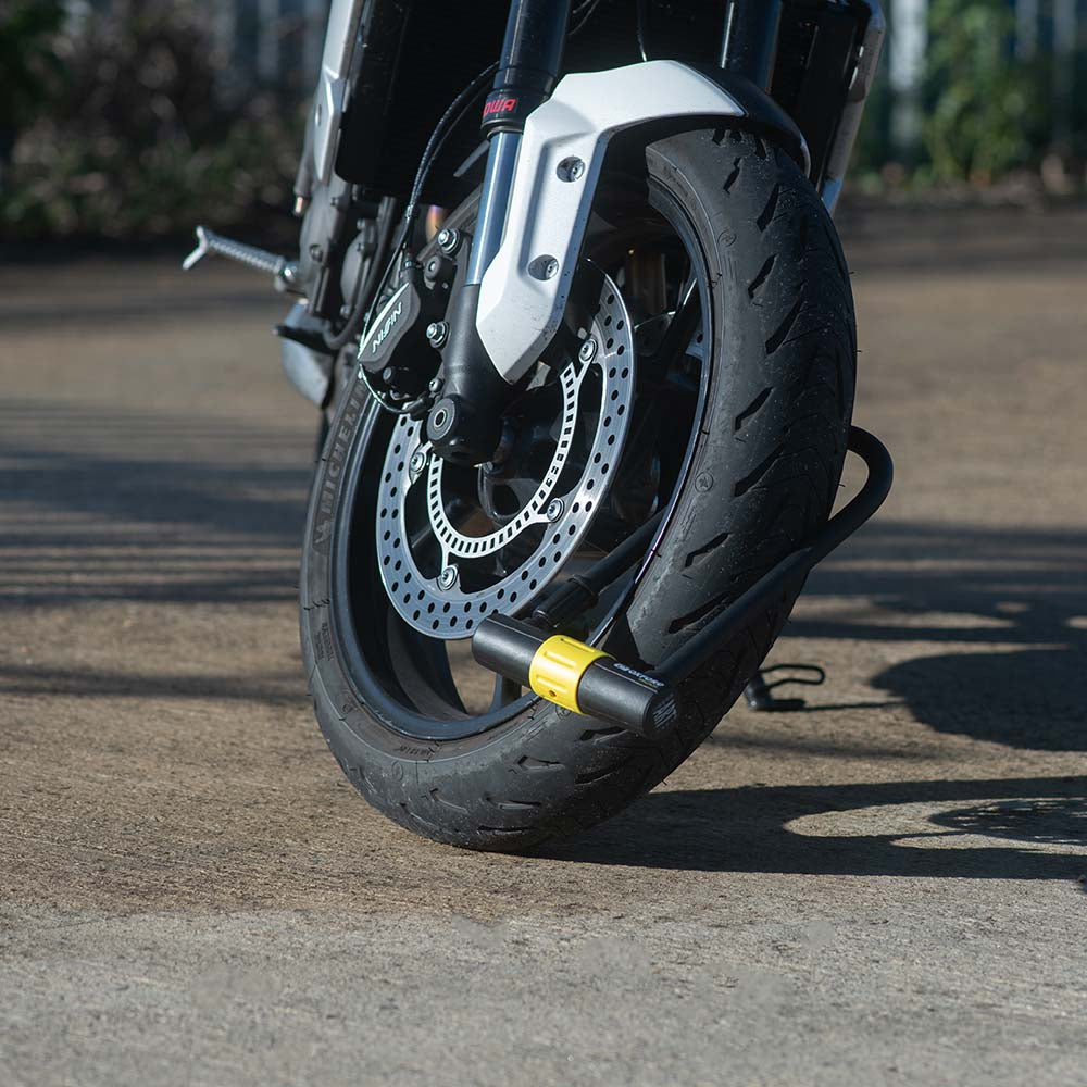 Oxford Magnum Duo U-Lock With Bracket & Cable Black / Yellow - 170 x 315mm - FREE UK Shipping, FREE 365 Day Returns | Moto Central