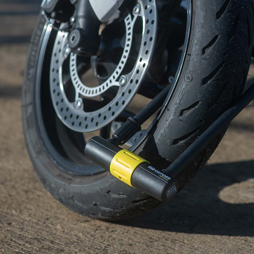 Oxford Magnum Duo U-Lock With Bracket & Cable Black / Yellow - 170 x 315mm - FREE UK Shipping, FREE 365 Day Returns | Moto Central