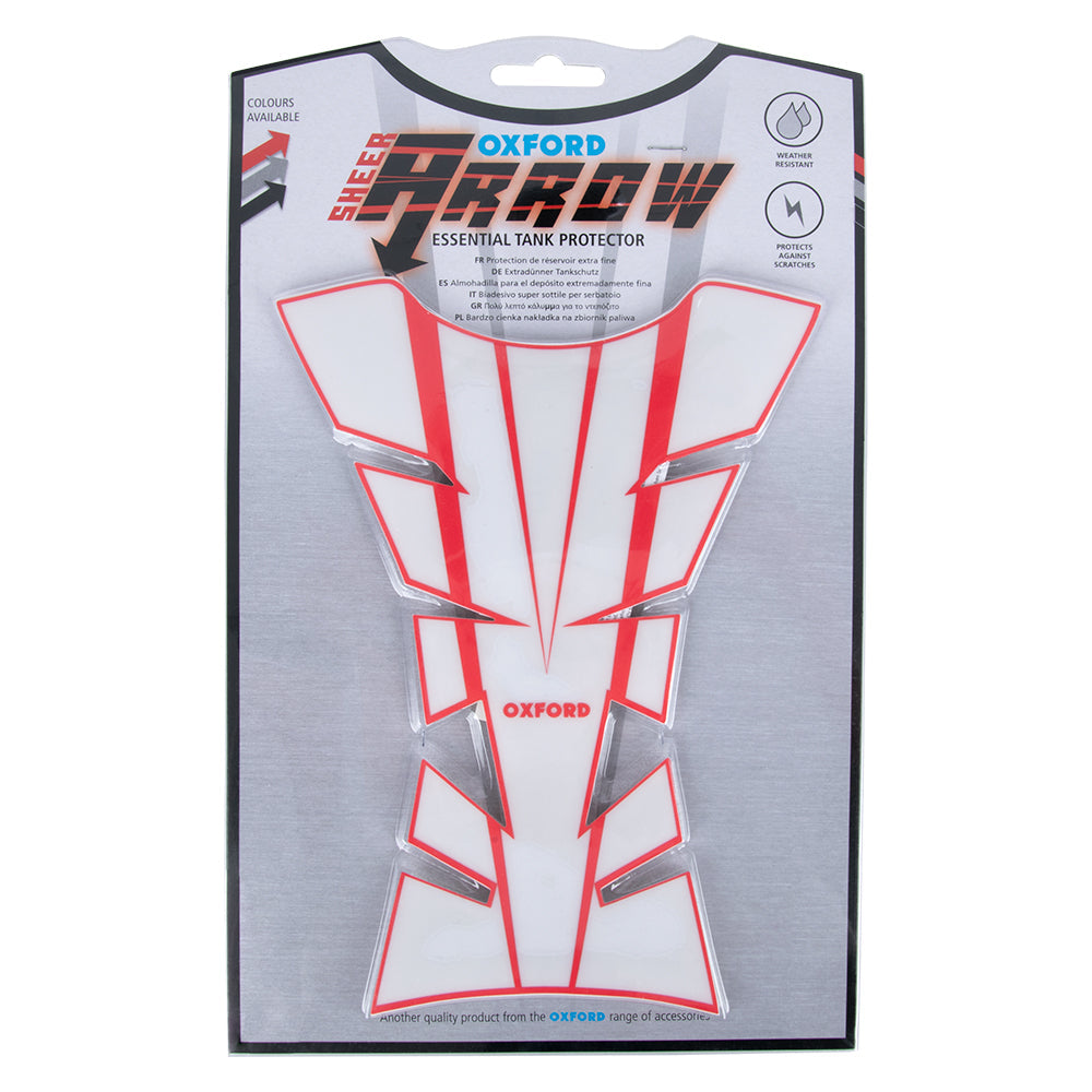 Oxford Sheer Arrow Tank Pad Red  - FREE UK Shipping, FREE 365 Day Returns | Moto Central