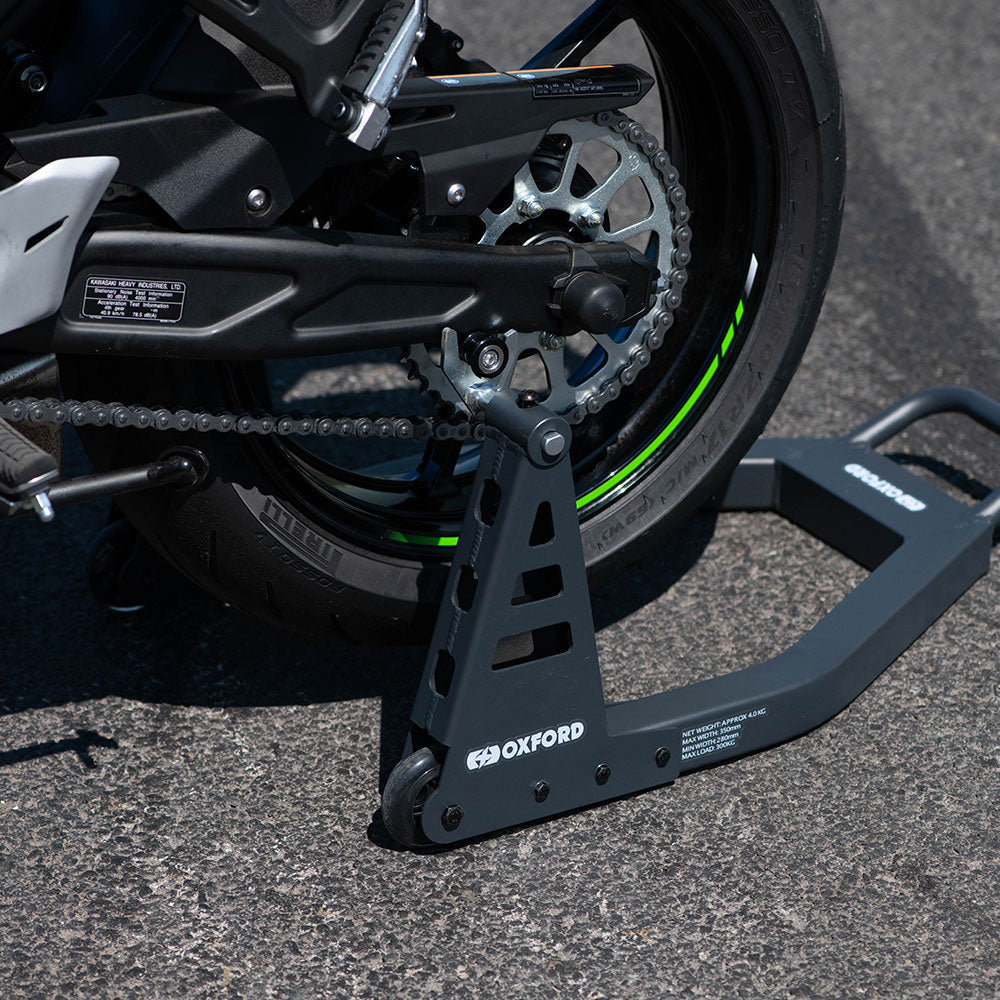 Oxford Zero-G Lite Rear Paddock Stand Black  - FREE UK Shipping, FREE 365 Day Returns | Moto Central