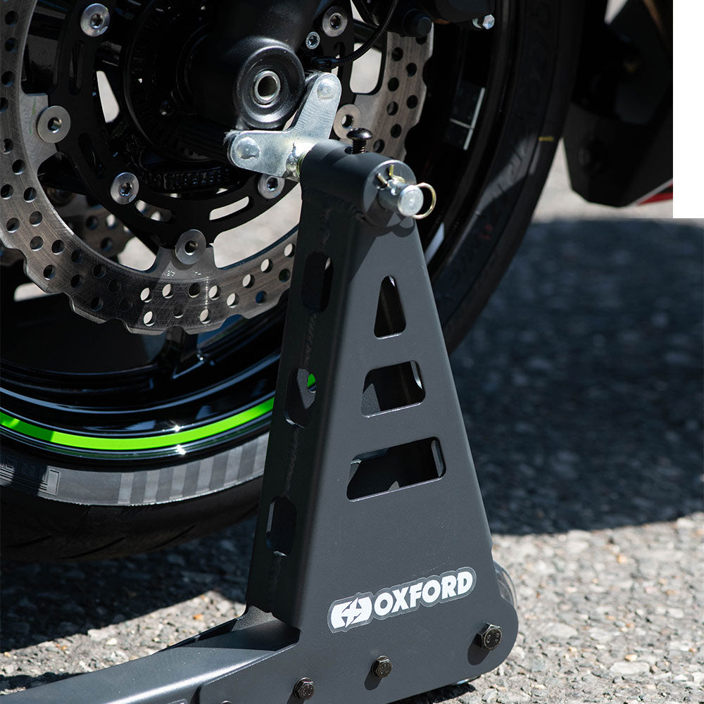 Oxford Zero-G Lite Front Paddock Stand Black  - FREE UK Shipping, FREE 365 Day Returns | Moto Central