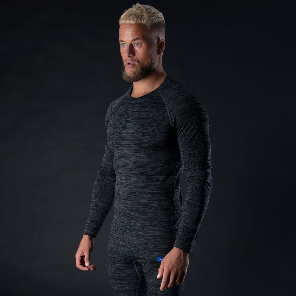 Oxford Advanced Base Layer Top Charcoal Marl - FREE UK Shipping, FREE 365 Day Returns | Moto Central