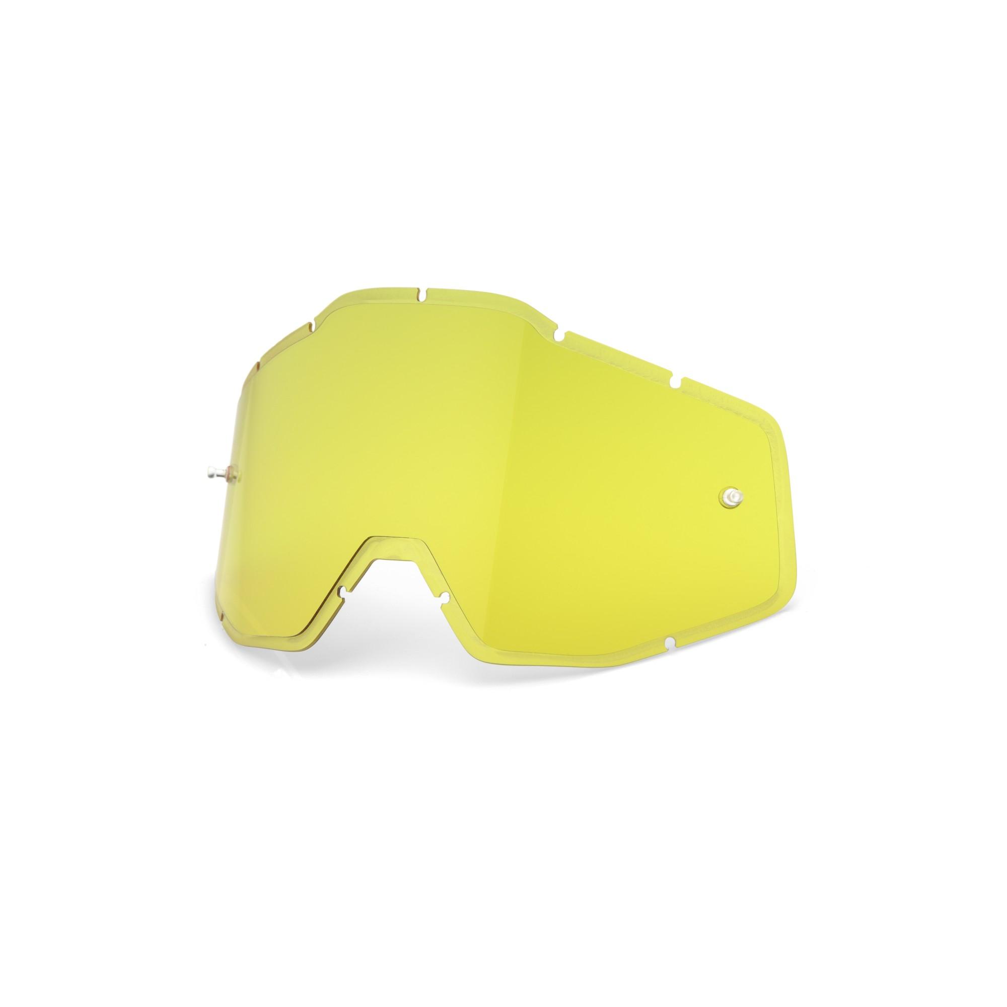 100% Accuri / Racecraft / Strata Anti-Fog Injected Replacement Lens HD Yellow - FREE UK Shipping, FREE 365 Day Returns | Moto Central