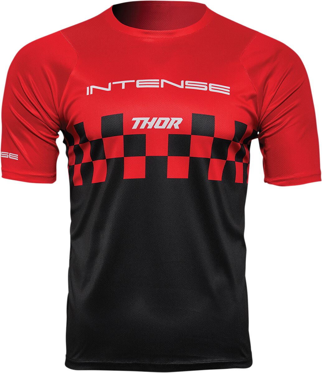 Thor Intense Short Sleeves MTB Jersey Chex Red / Black