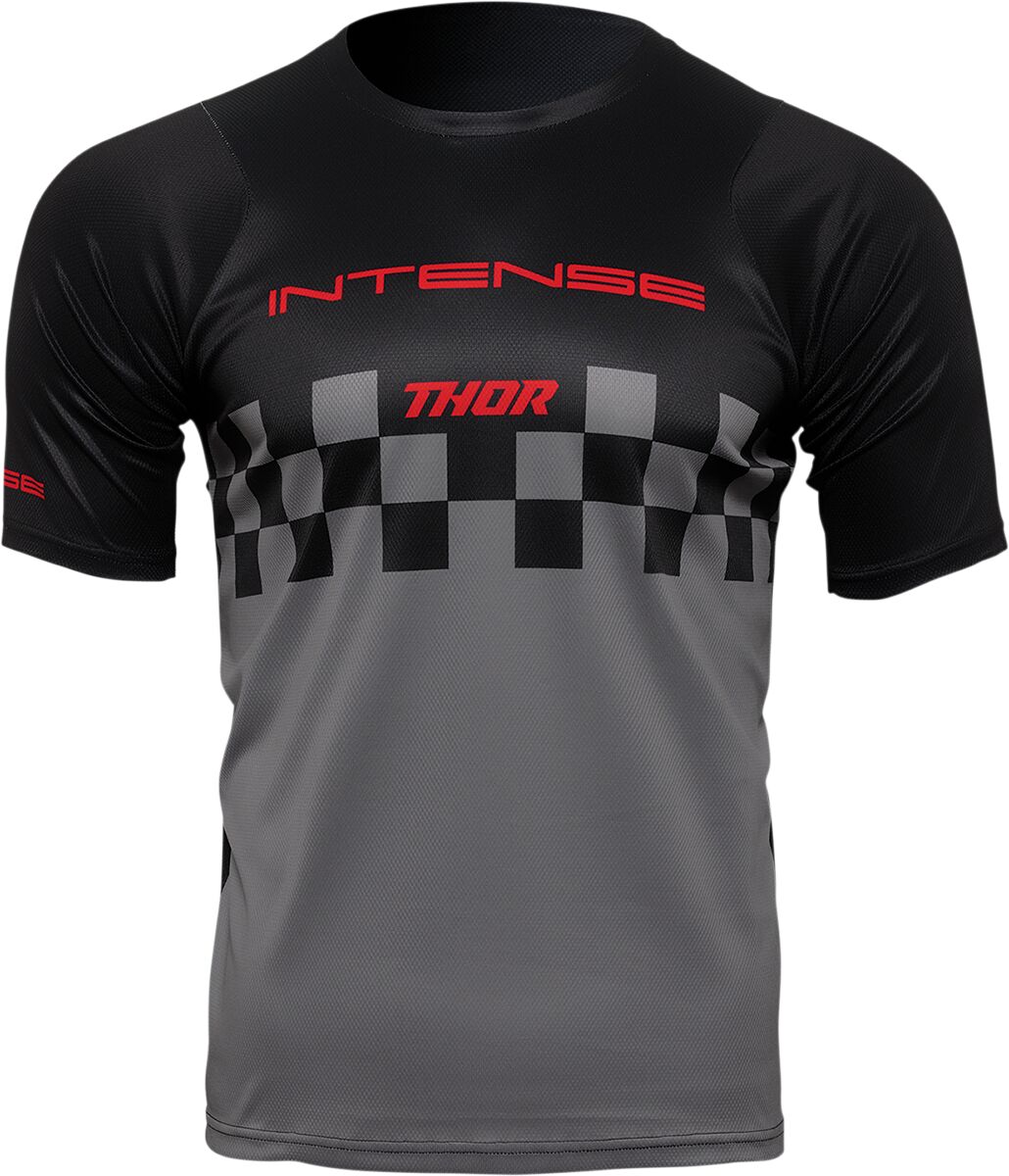 Thor Intense Short Sleeves MTB Jersey Chex Black / Grey