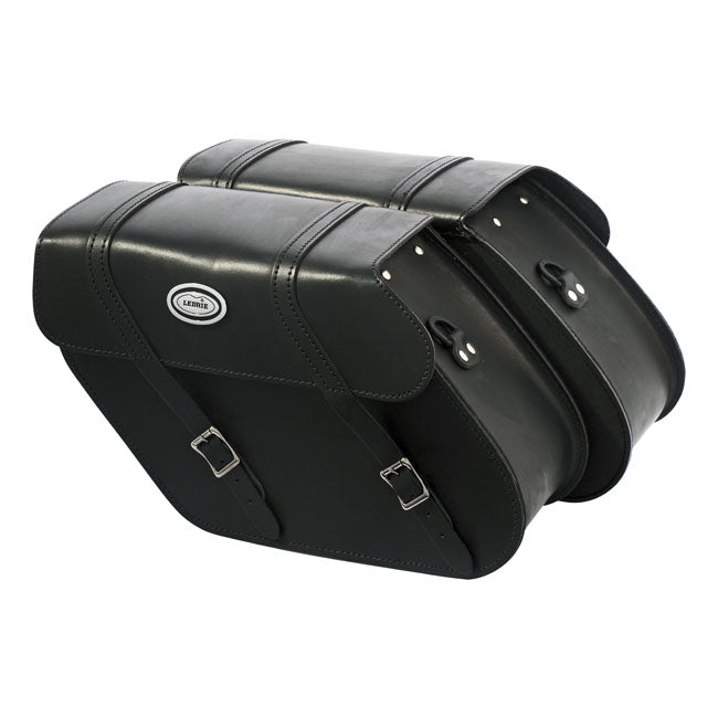 Ledrie Reinforced Rigid Leather Saddlebag Set - FREE UK Shipping, FREE 365 Day Returns | Moto Central