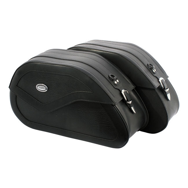 Ledrie Reinforced Rigid HDPE Leather Saddlebag Set - FREE UK Shipping, FREE 365 Day Returns | Moto Central