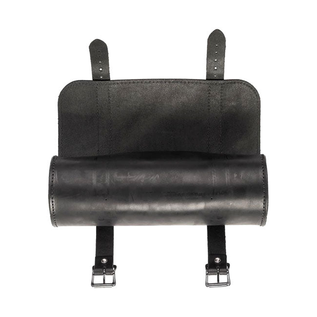 Ledrie Leather Tool Roll Black With Chrome Buckles - FREE UK Shipping, FREE 365 Day Returns | Moto Central