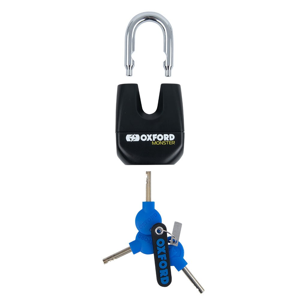 Oxford Monster 14mm Hex Chain & Padlock - 1.2m - FREE UK Shipping, FREE 365 Day Returns | Moto Central