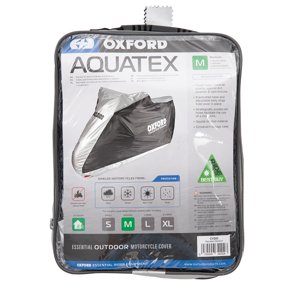 Oxford Aquatex Cover Black / Silver - FREE UK Shipping, FREE 365 Day Returns | Moto Central