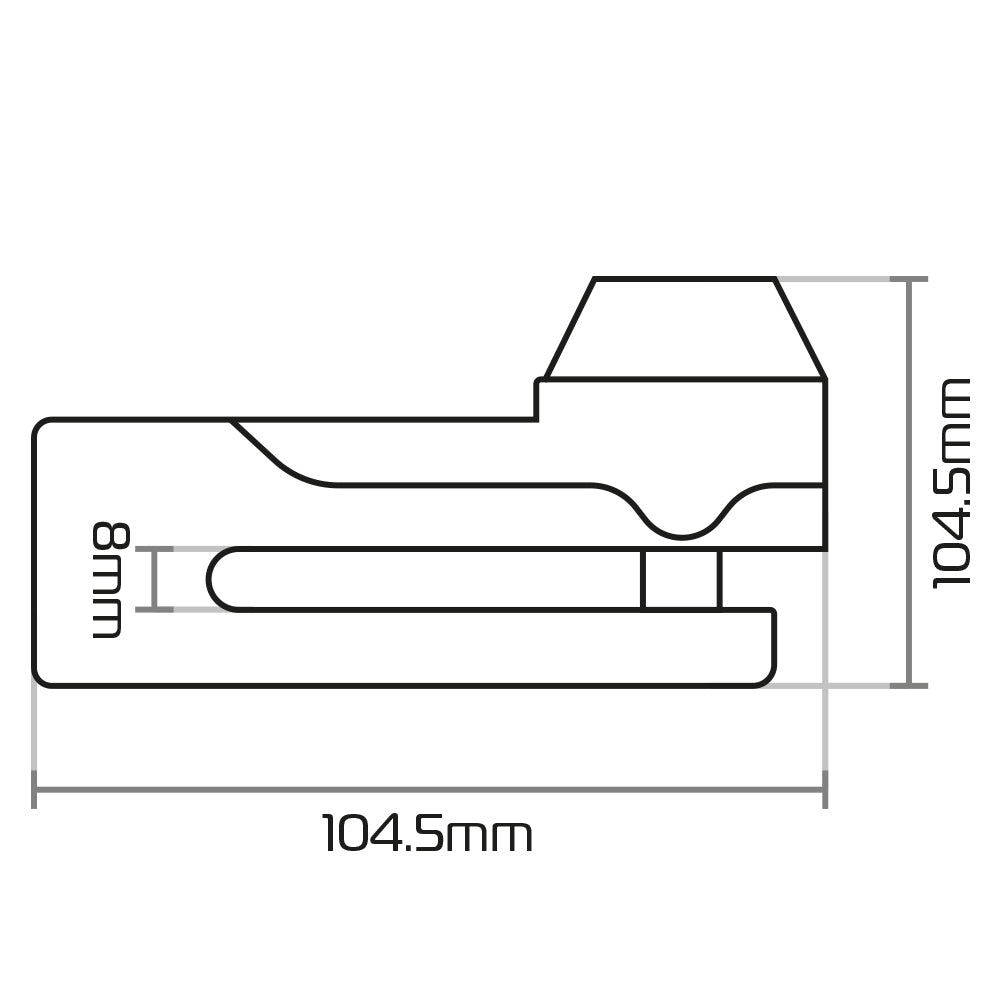 Oxford Titan Disc Lock Black With 10mm Pin Including Pouch