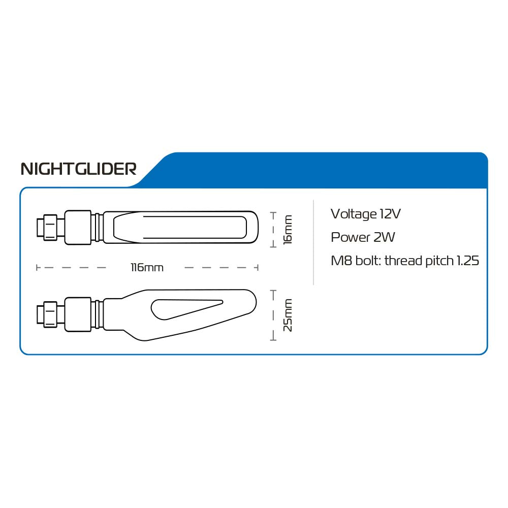 Oxford NightGlider Sequential Indicators Black With 2 Resistors  - FREE UK Shipping, FREE 365 Day Returns | Moto Central