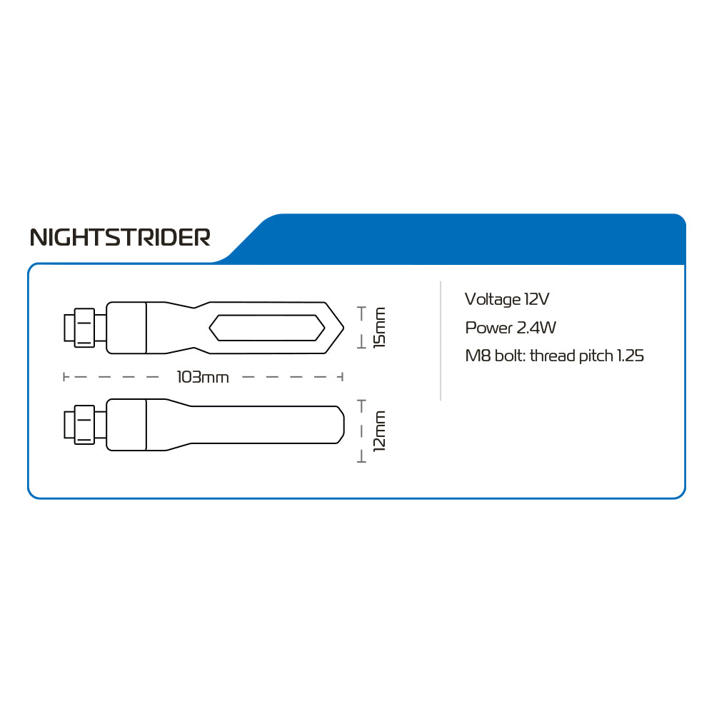 Oxford NightStrider Sequential Indicators Black With 2 Resistors  - FREE UK Shipping, FREE 365 Day Returns | Moto Central