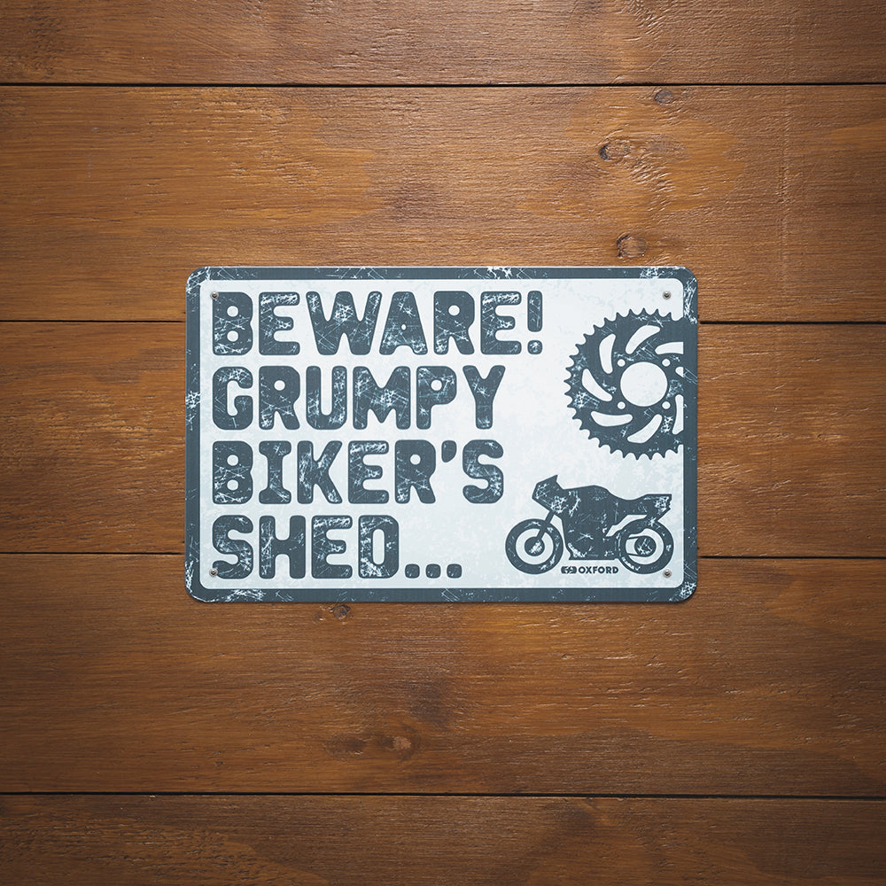 Oxford Beware Garage Metal Sign - 30cm x 20cm x 0.25mm