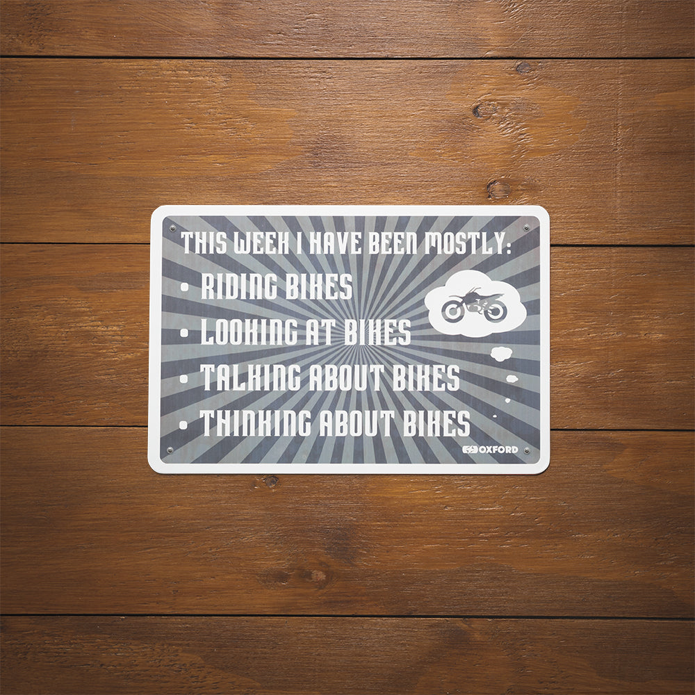 Oxford This Week Garage Metal Sign - 30cm x 20cm x 0.25mm