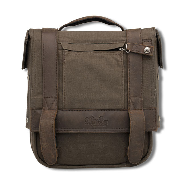 Burly Voyager Saddlebag Dark Oak Canvas