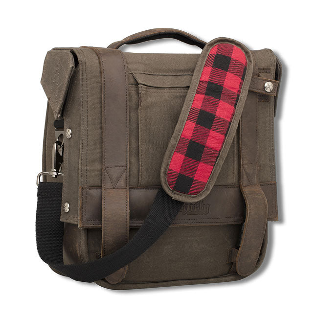 Burly Voyager Saddlebag Dark Oak Canvas