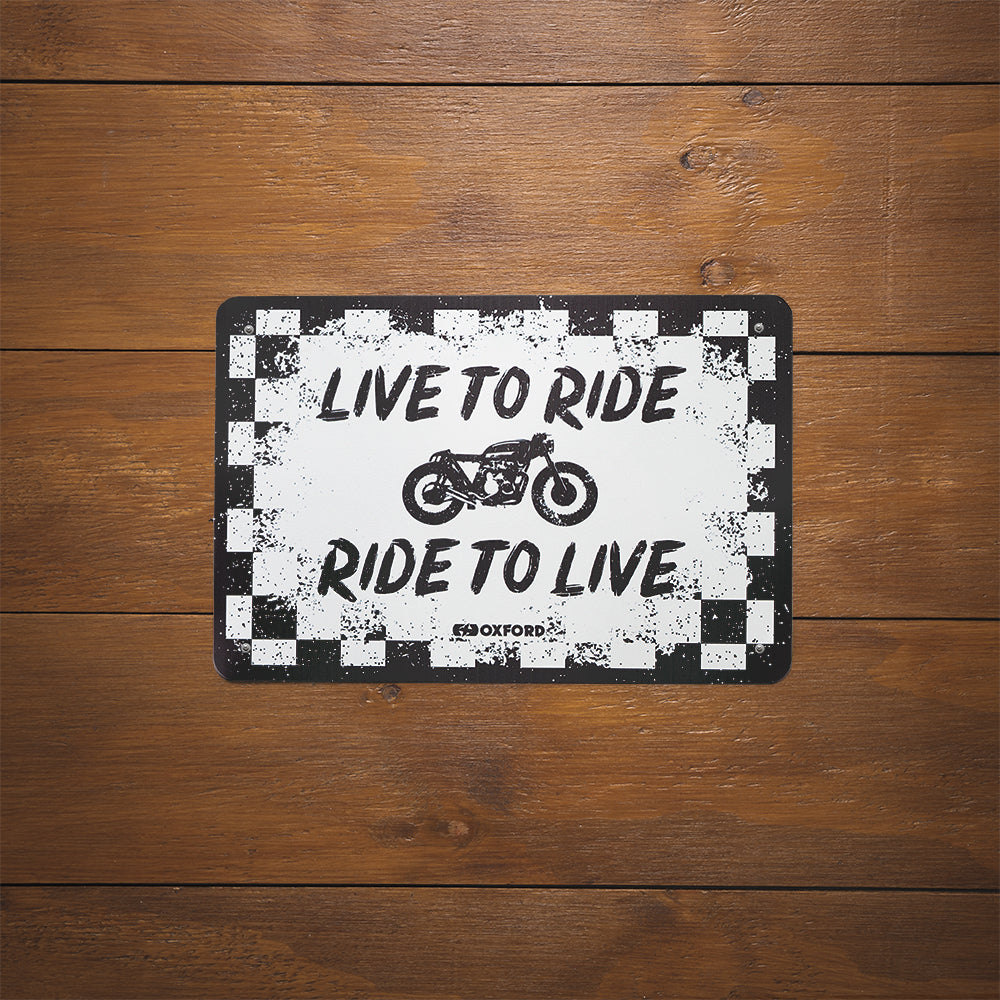 Oxford Ride Garage Metal Sign - 30cm x 20cm x 0.25mm