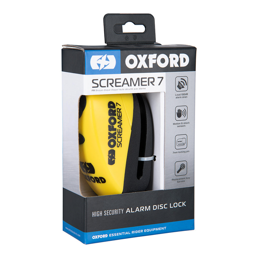 Oxford Screamer7 Alarm Disc Lock Yellow / Black