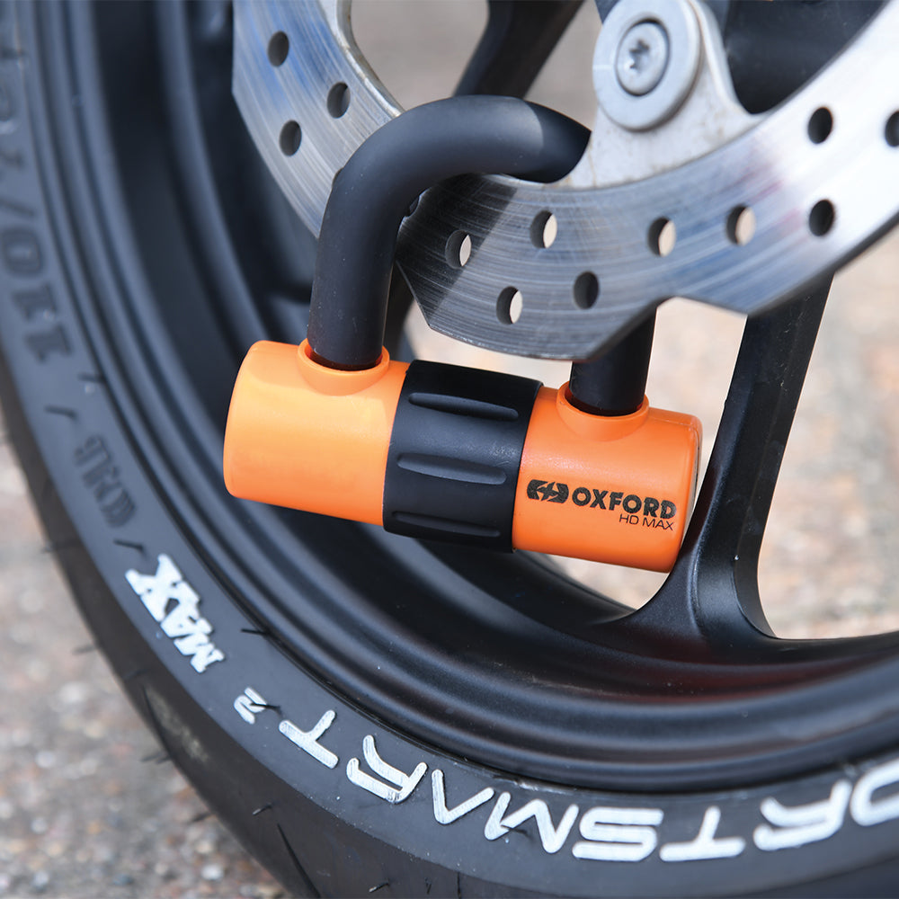 Oxford HD Max Disc Lock Orange - FREE UK Shipping, FREE 365 Day Returns | Moto Central