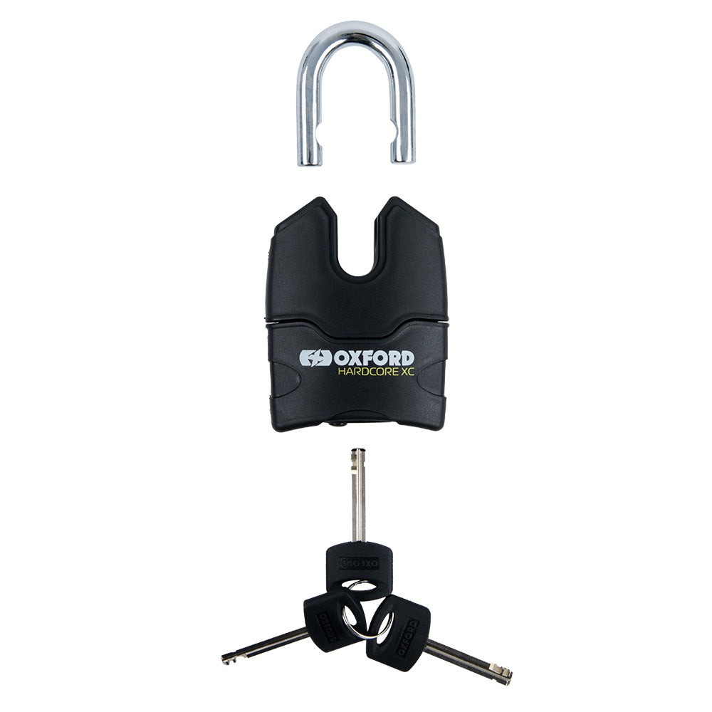 Oxford Hardcore XC13 Padlock Black - 11mm - FREE UK Shipping, FREE 365 Day Returns | Moto Central