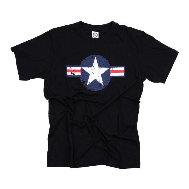 Motorcycle Storehouse Air Force Star & Bars T-Shirt Black