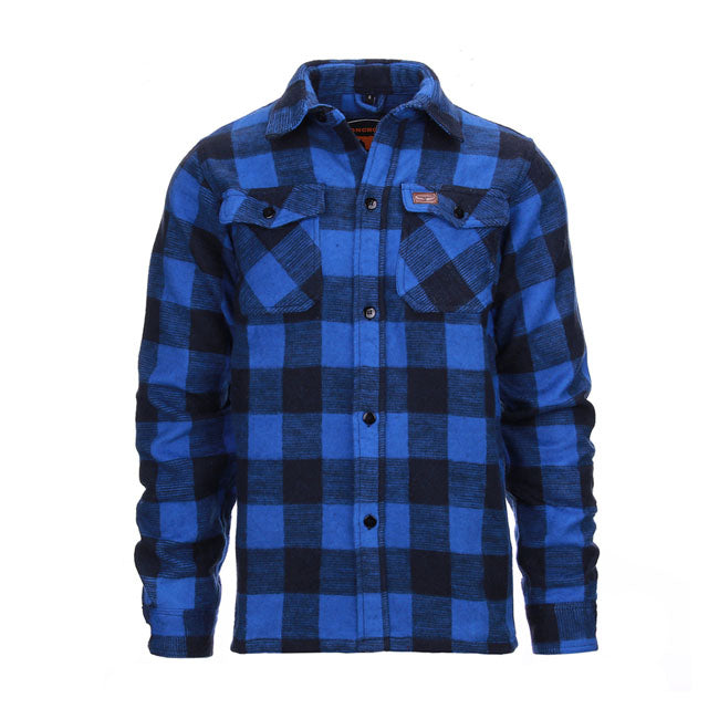 Motorcycle Storehouse Lumberjack Flannel Shirt Checkered Blue / Black