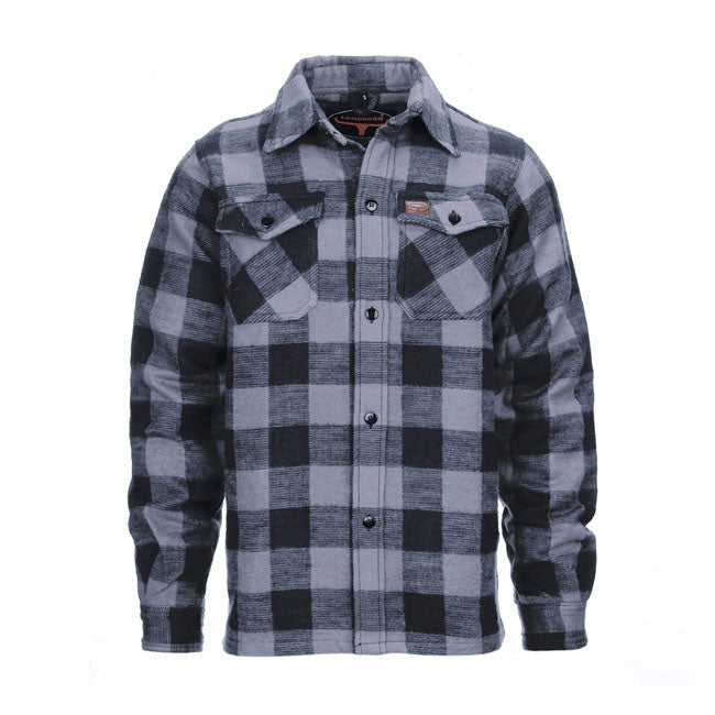 Motorcycle Storehouse Lumberjack Flannel Shirt Checkered Grey / Black