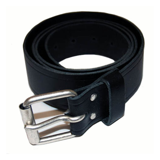 Motorcycle Storehouse Leather Belt With Buckle Black