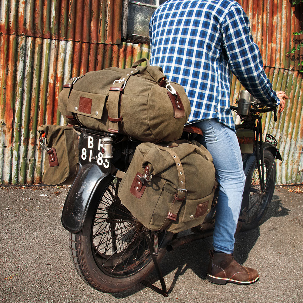 Oxford Heritage Roll Bag Khaki - 30 Litres - FREE UK Shipping, FREE 365 Day Returns | Moto Central