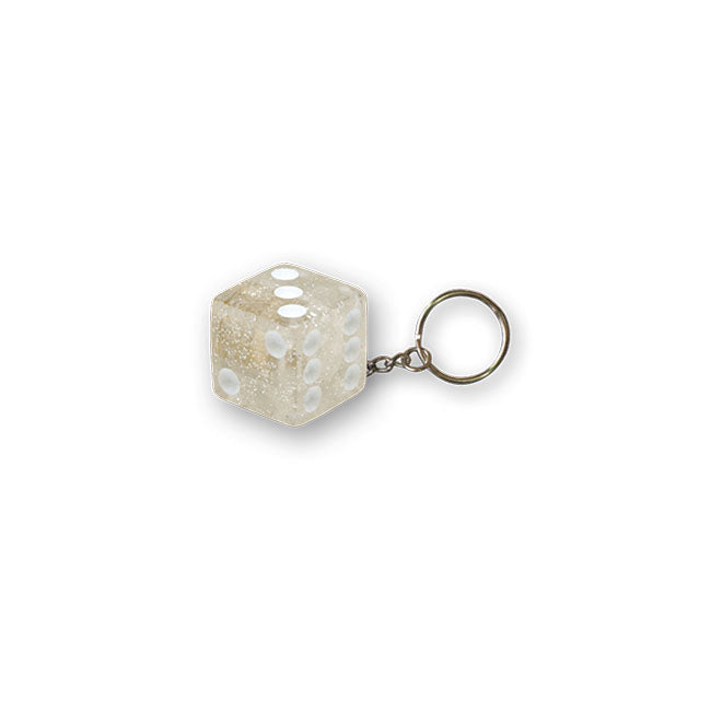 Trik Topz Dice Key Chain Clear Glitter