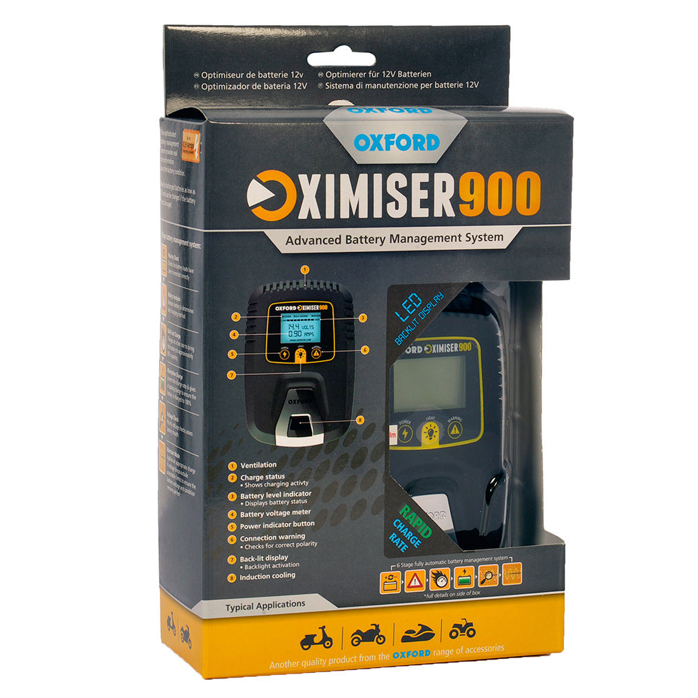 Oxford Oximiser 900 Essential Battery Management System Black / Yellow - EU Model