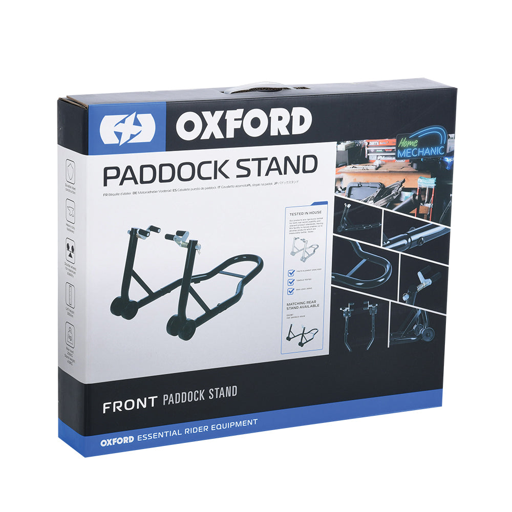 Oxford Front Paddock Stand Black  - FREE UK Shipping, FREE 365 Day Returns | Moto Central