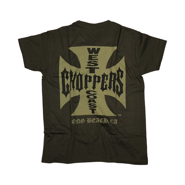 West Coast Choppers OG Classic T-Shirt Solid Khaki - FREE UK Shipping, FREE 365 Day Returns | Moto Central