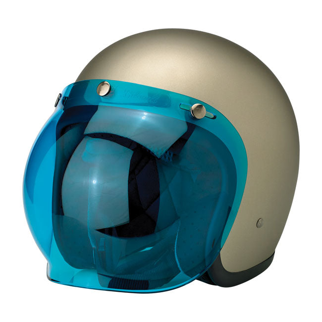 Biltwell Anti-Fog Bubble Shield Blue  - FREE UK Delivery - Moto Central