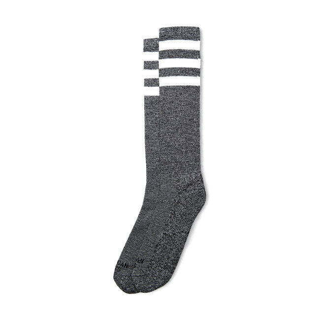 American Socks Knee High White Noise Socks Triple White Striped