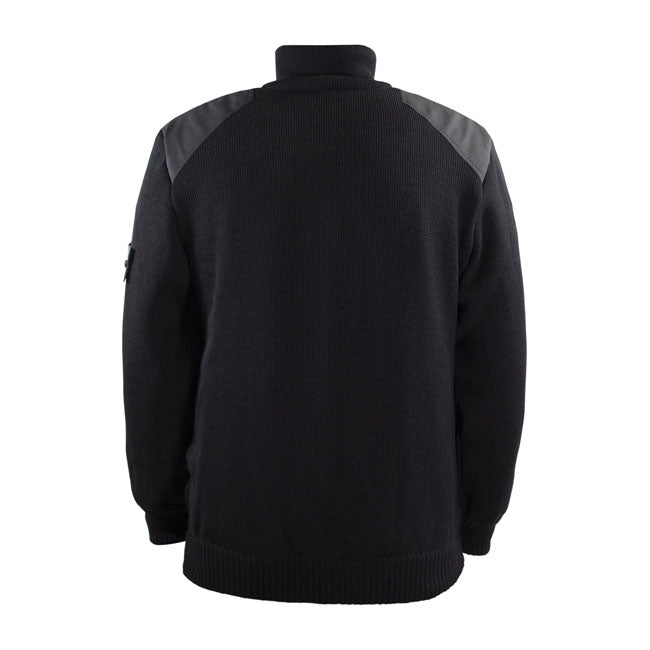 John Doe Knit Zip Pullover Small Logo Black - FREE UK Shipping, FREE 365 Day Returns | Moto Central