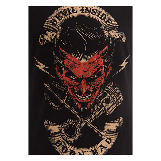 King Kerosin Basic Devil Inside T-Shirt - FREE UK Shipping, FREE 365 Day Returns | Moto Central