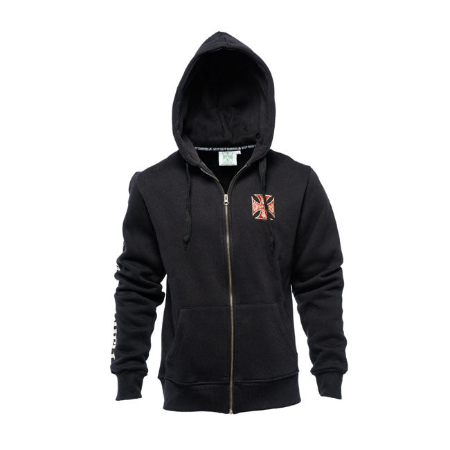 West Coast Choppers EL Diablo Zip Hoodie Black - FREE UK Shipping, FREE 365 Day Returns | Moto Central