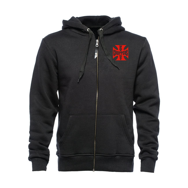 West Coast Choppers Red OG Classic Zip Hoodie Black