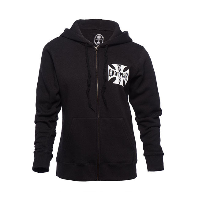 West Coast Choppers OG Classic Zip Hoodie Ladies Black - FREE UK Shipping, FREE 365 Day Returns | Moto Central