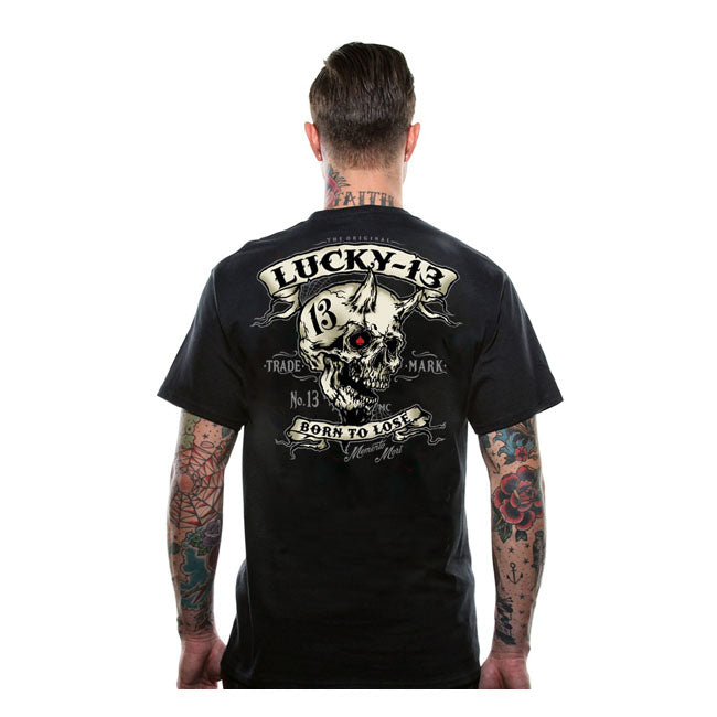 Lucky 13 Evil Skull T-Shirt Black