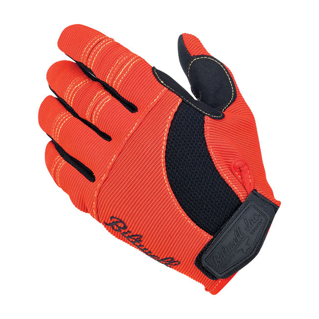 Biltwell Moto Gloves Orange / Black / Yellow